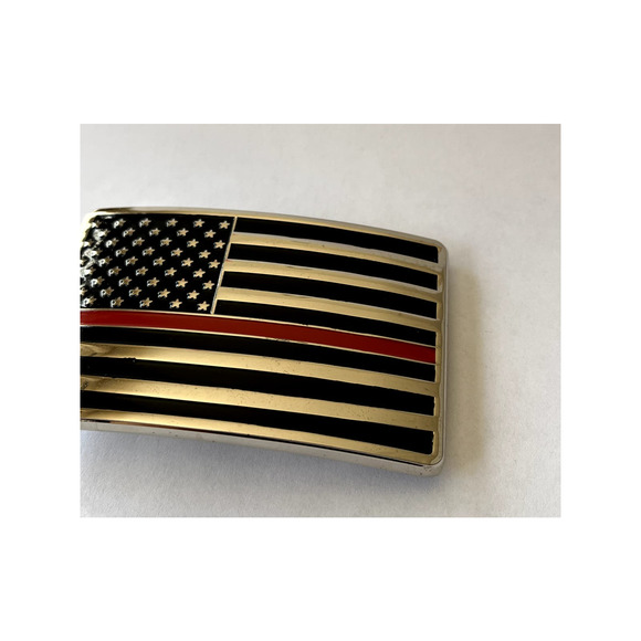 Thin Red Line Fire Fighter Belt Buckle - Picture 5 of 7